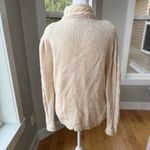 Vintage 70s 80s LeRoy Knitwear Ivory Cream Cable Knit Cardigan W Pockets M Photo 3