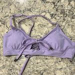 Cupshe NEW  Lace-Up Top & High-Waist Bottoms 2-Pc Bikini, Lavender, Size Small Photo 1