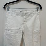 Frank & Eileen Wicklow Italian Chino White Cotton Raw Hem Straight NEW $298 sz 2 Photo 1