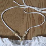 Rhapsody B73 Womens  Strapless Dress Ruched Top Ivory off White Size Medium Photo 4