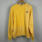 Nike 💛 Yellow Icon Clash Patchwork Crewneck Oversized Sweatshirt Photo 1