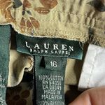 Ralph Lauren Vintage Lauren Ralph Cropped Pants Womens Size 16 Brown‎ Floral Z-316 Photo 5