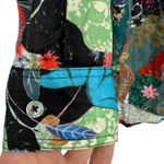 Anthropologie NWT  Collage Patchwork Floral Button Up Satin Shirt Blouse Size XXS Photo 12