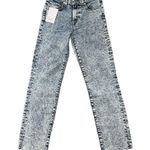 Edwin Bree Mid Rise Slim Skinny Denim Raw Hem Jean in Cosmic Size 25 x 26 NWT Blue Photo 9