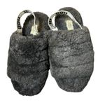 UGG  Fluff Yeah Women's Black Slingback Fur Sandals Size 6 Photo 4
