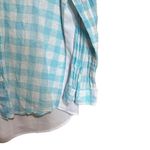 Foxcroft  Shirt Womens 8 Blue White Plaid Button Up Blouse Long Sleeve Top Photo 3