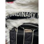 ZARA Chic Black Quilted Mini Tote Bag with Unique “Not Ordinary” Strap Photo 2