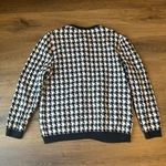 Vtg liola houndstooth cardigan button up long sleeve ladies wool Cotton size M White Size M Photo 8