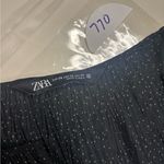 ZARA  Micro Dot Mini Dress Black/White Size XS Oversized Ruffle Long Sleeve Photo 8