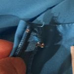 Alfred Angelo Marine Blue Sheer Baby Doll/Shift Midi Dress Sz 10 Draped … Photo 15