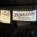 Pendleton Vintage  Dress Pants Trousers 100% Virgin Wool 90s Flat Front Black 14 Photo 1