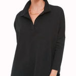 Tuckernuck Pomander Place Black Easy Polo Swing Sweatshirt Size M/L Photo 0