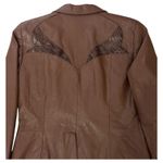 1980s Pioneer Wear genuine Brown leather blazer snakeskin Photo 9