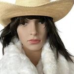 The Great Western Feather Straw Cowboy Cowgirl Hat Unisex, Country, Coachella, Tan Photo 6