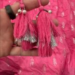 Surf Gypsy  Hot Pink Clipped Metallic Shorts Large NEW Photo 5