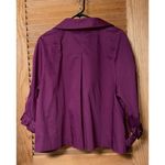 Spiegel Women's Burgundy Short Jacket Size 16 Double-Breasted 3/4 Sleeve Photo 1