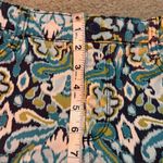 Jones New York 8 paisley Groovy Funky Cuffed Capris Bohemian 70s swirly stretch Photo 5