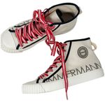 Zimmermann Logo-print Canvas High-Top Sneakers off-white red size 37 = US 6.5 Photo 13