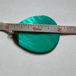 Boutique Vintage Womens Necklace Pendant Abalone Shell Teardrop Shape Turquoise Teal Photo 9