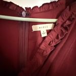 MARBLE Deep Red Long Sleeve Dress Photo 1