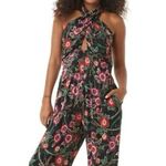 MISA Los Angeles NEW MISA Halter Kora Floral Jumpsuit with Pockets Black Size XS retail $470 Photo 0