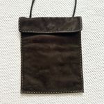 Helen Kaminski Brown Nubuck Soft Leather Contrast White Stitch Crossbody Pouch Photo 1