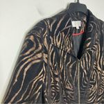 Erin London black bronze animal print full zip blazer women’s size XL‎ Photo 1