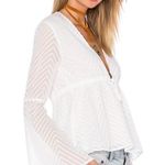 Endless Rose Woven Chevron V-neck Blouse Photo 2