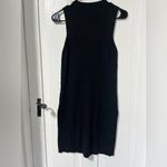 Anthropologie Ribbed stretch tank black dress with side slits size small Photo 1