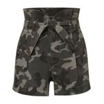 DL1961  Premium Denim Camile Belted Paper Bag Shorts Camo Women's Camo Size 26 Photo 3