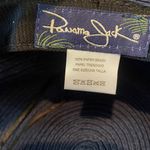Panama Jack  Women's Blue Straw Floppy‎ Beach Pool Hat Tassels Packable One Size Photo 5
