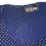 Amazon ES-SE Plus Navy Blue Polka Dot Top Size 2X Photo 1