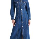 Steve Madden NWT Women’s Denim Maxi Dress Denim Jacket XL Photo 1