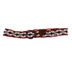 None Red White Blue USA Woven Macrame Rope Belt Womens 9 Boho Coastal Western Photo 1