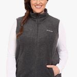 Columbia Benton Springs Charcoal Gray Sleeveless Zip Up Fleece Vest Size Medium Photo 0