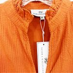 Never a Wallflower High Neck Top Burnt Orange Seersucker Top Size XL NWT Photo 7
