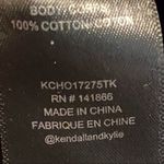 Kendall + Kylie NEW Cotton Long Sleeve Top with Laser Cut Holes in Black Photo 4