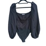 Princess Polly  Dark Coquette Puff Sleeve Bodysuit 4 Black Whimsigoth Victorian Photo 1