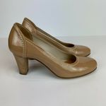 AGL Attilio Giusti Leombruni Pumps 5 Nude Patent Leather Heel 35 Italy Tan Photo 1