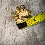 Vintage Birdhouse Brooch‎ Pin Gold Tone Birdhouse Bird Flowers Photo 3