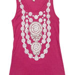 Boston Proper  Tank Top Shell Beaded Pink Sleeveless Shirt Size Women's Small Photo 0
