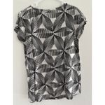 Masai Top Womens Medium Black White Abstract Tunic Artsy Abstract Boho Black Photo 1
