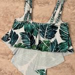 Banana leaf Swim Suit Top In Size Small Green Photo 1