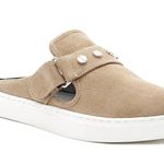 Rebecca Minkoff Sonia Women's Brown Taupe Slip-On Mules Flats Studded
Size 9.5 Photo 0