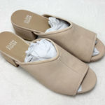 Eileen Fisher Fala tumbled nubuck mule heels tan- beige color open toe size 8.5 Photo 0