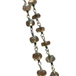 Smoky Quartz Beaded Necklace with Dark Pearl Acorn Pendant Photo 4