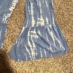Japna  Blue Tie-Dye Off-Shoulder Bell Bottom Jumpsuit Boho Festival Wear‎ Size M Photo 3