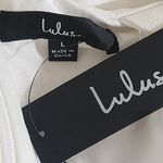 Lulus  White Strapless Mini Dress with Pearl Organza Bow NWT Size Large Photo 7