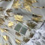 Lilly Pulitzer  White & Gold Fringe Palm Tree Printed Vest Medium Photo 3