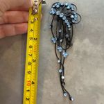 Small Blue crystal hair comb hair clip Black Photo 4